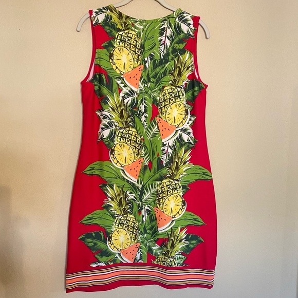NY&C Dress size M Swim Cover-Up Watermelon Pineapple Tropical - Picture 2 of 13